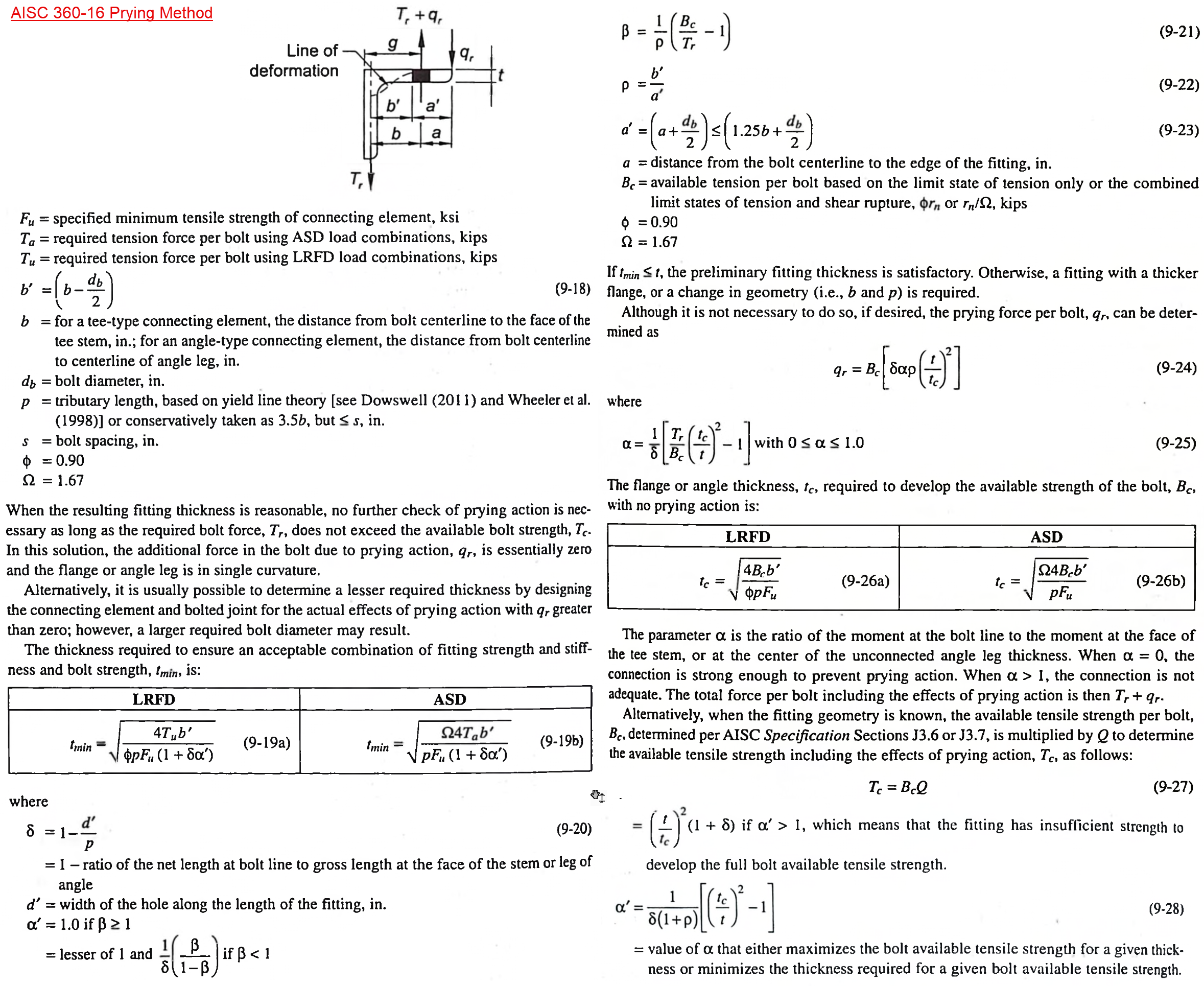 Prying Analysis Structural Flange Design | Article | Meca Enterprises
